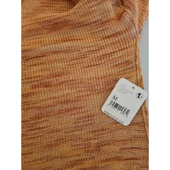 Free People Mercury‎ Heathered Henley V Neck Long Sleeve Sweater Women’s Size M - Picture 5 of 9